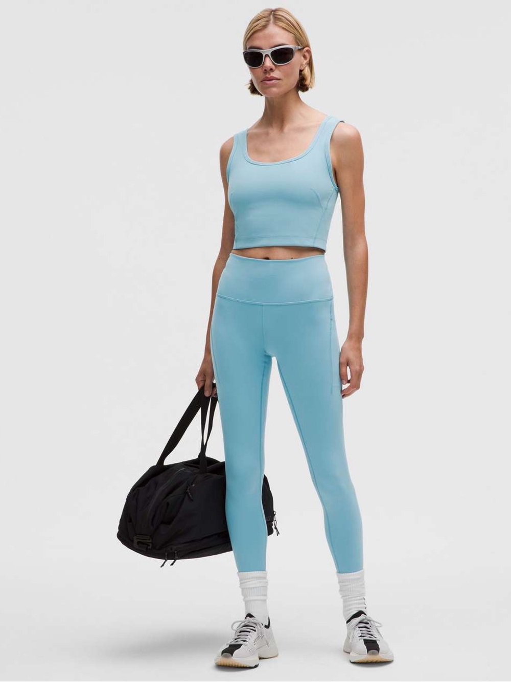 119. Lululemon Wunder Train High-Rise Tight with Pockets 25" Washed Blue